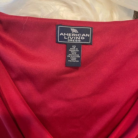 Am I Seeing Red? Figure Flattering Red Dress with Side Ruching and Split Sleeve - Picture 5 of 5